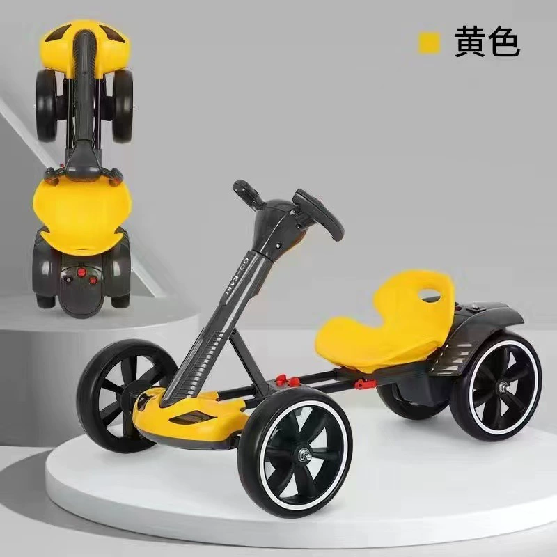 Foldable Electric Kids Kart, 4-Wheel Ride-On, Foldable Seat, Single or Dual Battery & Remote Options