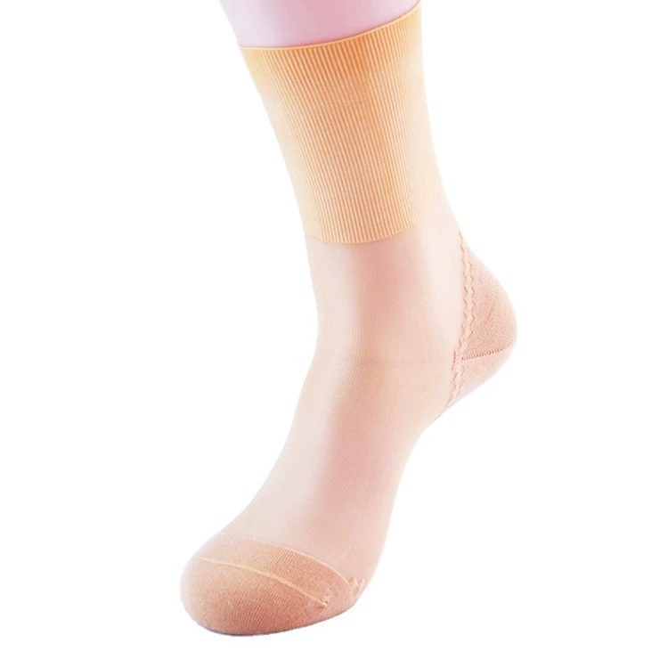 Spring summer thin non-slip tights, wear-resistant old-fashioned socks, mid-length, mid rise