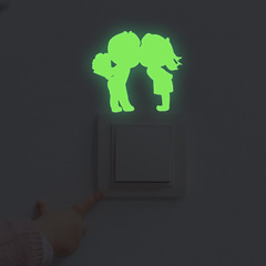 外貿情人節kiss花朵開關貼臥室家居裝飾牆貼夜光貼紙自粘批發跨境