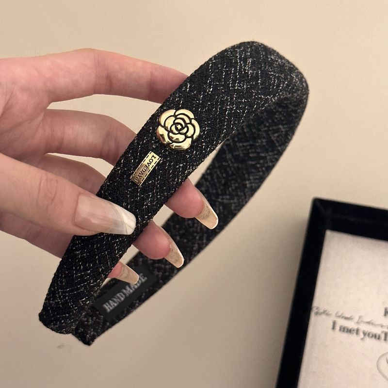 韓国の美ラードの金のカチューシャの女性の秋冬の高級感の洋気のファッションの高い頭のトップのカチューシャの外出のカチューシャの髪飾り|undefined