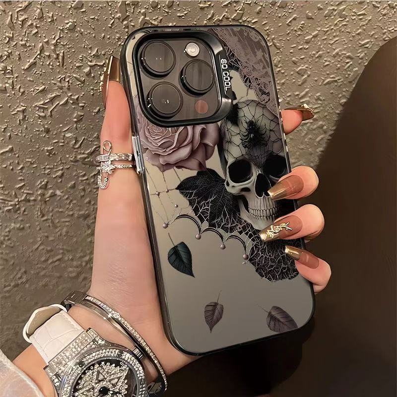 Nuevo esqueleto para iPhone 16 funda para teléfono móvil Apple 15promax/14 personalidad 13pro12 Europa y América 11xr