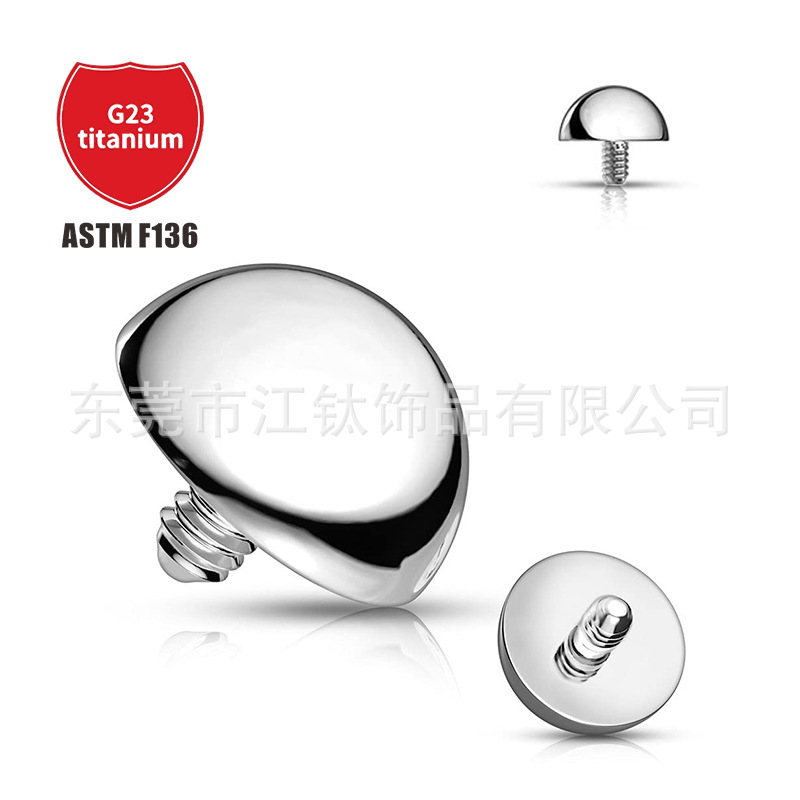 Pointed titanium steel lip stud product view