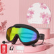 Electroplated black + cherry blossom swimming cap - flat light