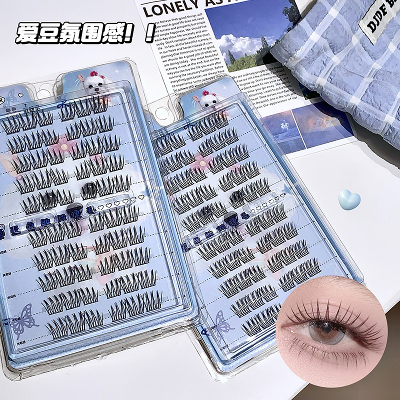Gege bear false eyelashes sin pegamento serie de gran volumen 3 densa curva autoadhesiva sin pegamento pestañas transfronterizas