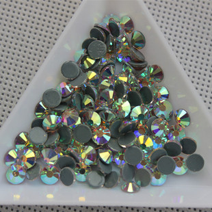 Xiuhe-Style Flat Round Rhinestone White Ab Color Latin Belly Dance Skirt Clothing with Rhinestone Appliqué Easy Vance