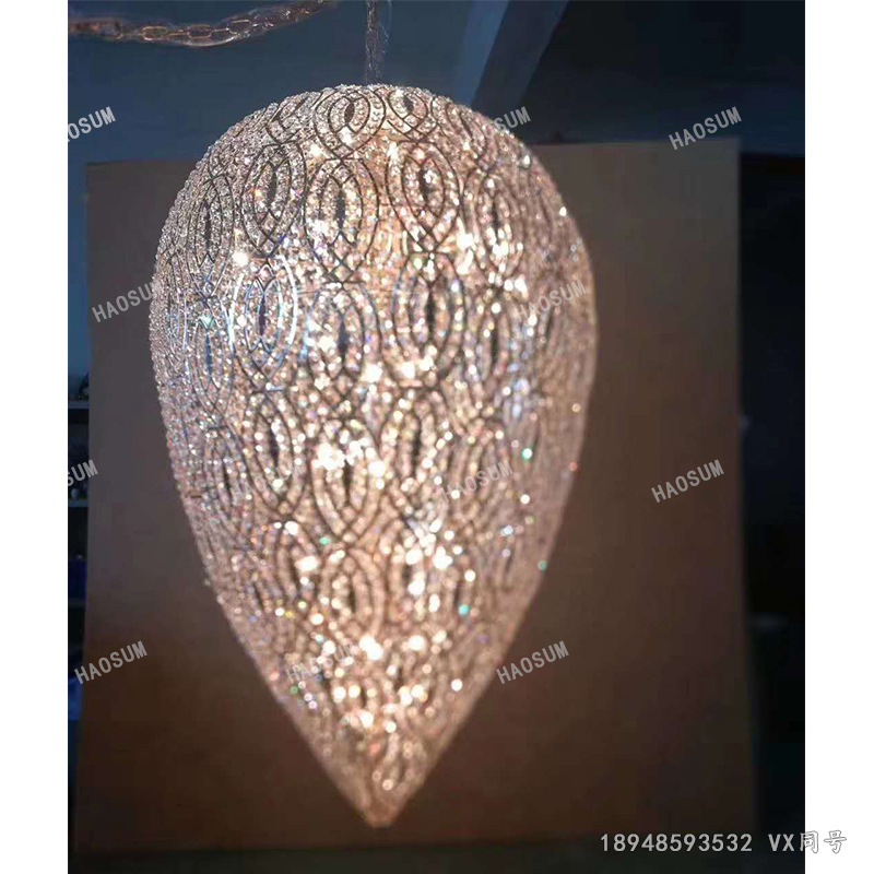 欧式蛋型水晶灯 客厅魔豆吊灯  餐厅水晶吊灯设计艺术水晶灯