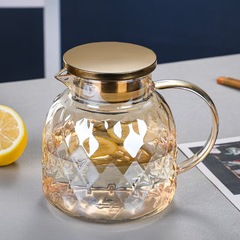 コールドケトル 厚いガラス 家庭用コールドケトル ハンドル付き コールドケトル 高ホウケイ酸ガラス コールドケトル