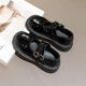 Girls shoes 2024 spring and autumn new children's performance shoes black dance shoes princess shoes big children's shoes wholesale
