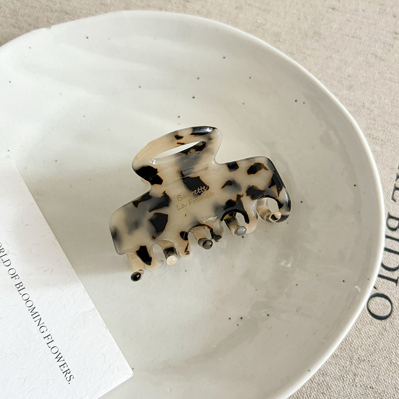 Gran clip de agarre de ácido acético retrógrado francés, clip de pescado, clip de cabello sofisticado, clip de cabello de alta calidad, pinza de cabello para el cabello.