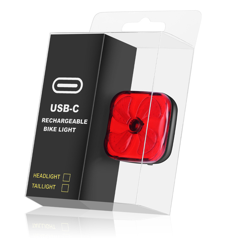 Privado modelo de bicicleta de montaña luz trasera de carga USB noche montar luz de advertencia de flash Luz de montar equipo de montar flash