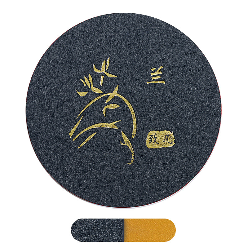 Alfombrilla de mesa de aislamiento térmico de cuero ZF, posavasos simples antideslizantes, aceite impermeable, pu, mesa de comedor de hotel ovalada, alfombra de mesa de cuero para el hogar