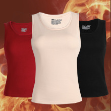 保暖背心女士加绒加厚德绒圆领打底内穿上衣女款双面绒秋冬季内衣