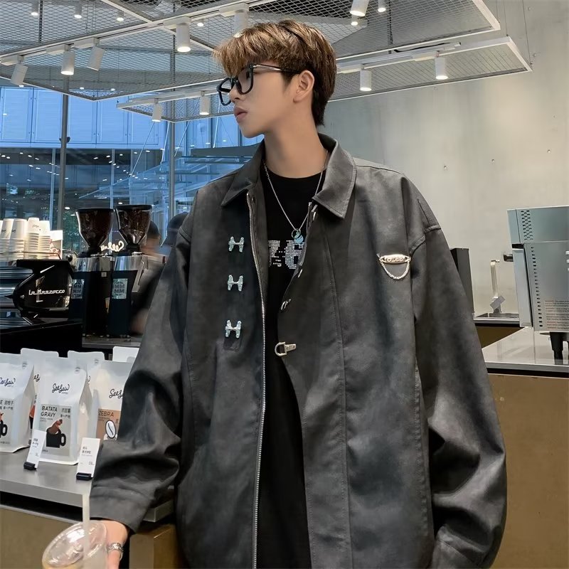 Velvet men's demi-season autumn design jacket