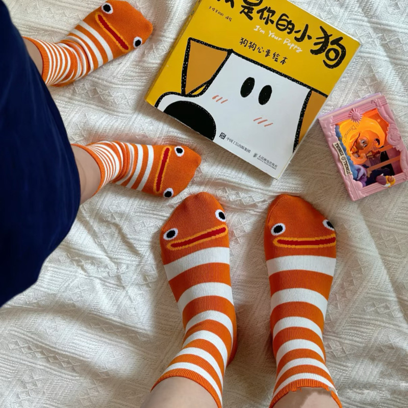 Funny Eel Socks Parent-Child Style Spring and Autumn Mid-Calf Socks Cartoon Japanese Striped Flip-Flop Split-Toe Socks Cotton Socks Cartoon Funny Eel Socks Parent-Child Style Spring and Autumn Mid-Calf Socks Cartoon Japanese Striped Flip-Flop Split-Toe Socks Cotton Socks Cartoon