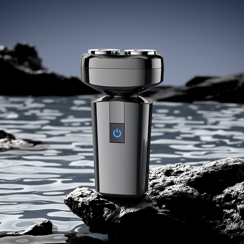 クロスボーダーミニ全身水洗いダブルヘッド髭剃り電気ポータブル携帯防水男性髭剃りギフト卸売|undefined