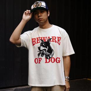 Rhude with Dupin Duck Hunting Slogan Printed Short-Sleeved T-Shirt Trendy Brand American Style Loose Street Style Summer Apricot