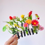 可爱植物花卉头上长草花果蔬水果太阳花搞怪卖萌神器发夹鸭嘴夹女