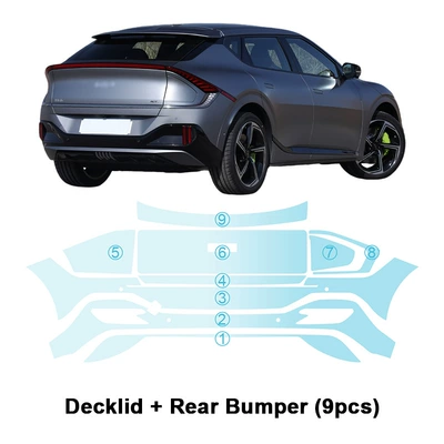 Cross-border special for Kia: Automotive Film - tpu-transparent-protective-film-kia-ev6-gt-series-trunk-tpu-protective-film