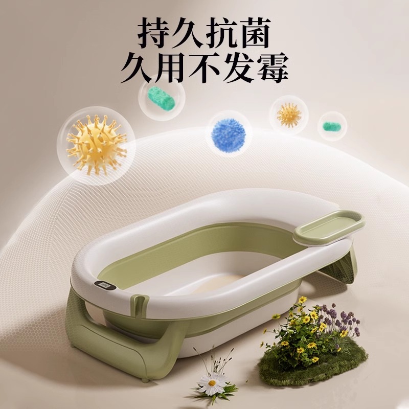 bañera plegable para bebés, bañera grande para bebés, bañera antibacteriana para recién nacidos, bañera doméstica para niños