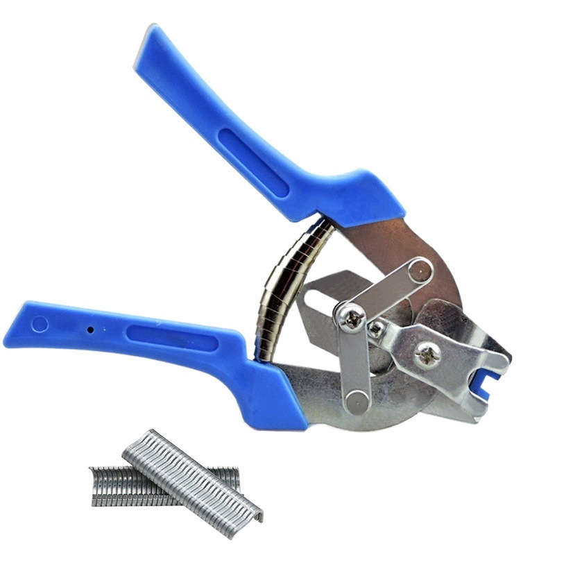 Abrazadera de jaula semiautomática nuevo anti-óxido M conjunto de uñas hebilla cría jaula de pollo jaula de conejo engrosada alicates de jaula grande