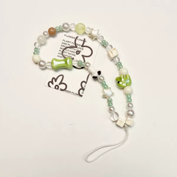 Green ceramic elephant bracelet