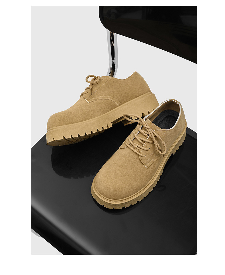 ShoeVault Large Size Derby Shoes For Men, Spring And Autumn New Casual Thick-Soled Height-Increasing Suede Leather Shoes, Men's_voghion.com