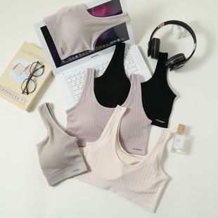 Summer Breathable and Traceless Beauty Back Wrap Chest Comfortable Push-up Underwear Fixed Latex Cup Vest Fashion All-match Bra