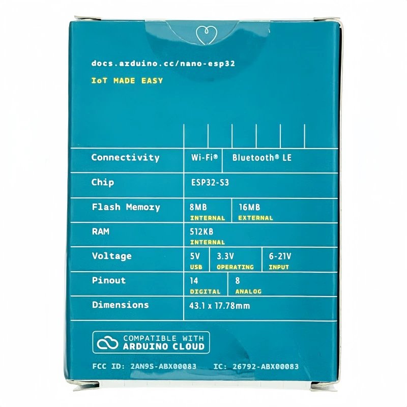 Оригинальная импортированная из Италии плата разработки Arduino Nano ESP32 ABX00092 ESP32-S3