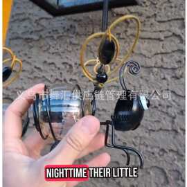 太阳能蜜蜂铁艺挂灯 花园动物造型灯 Solar Bee Hanging Light