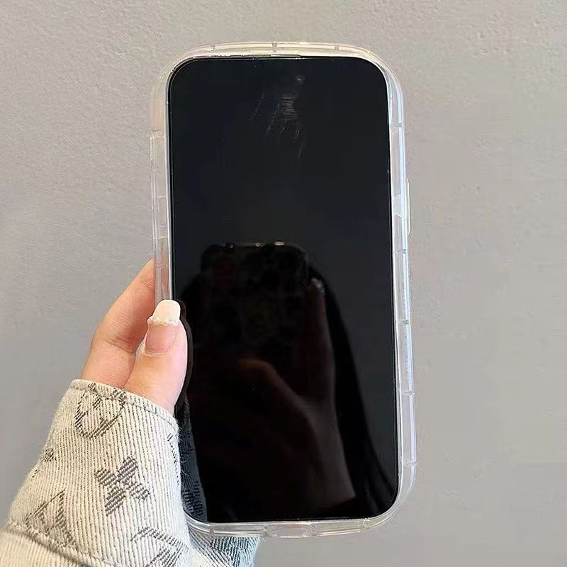 Patrón de borde curvado para iphone15promax funda para teléfono móvil 11 transparente Apple 16 anti-caída 14pro Japón y Corea 13/12