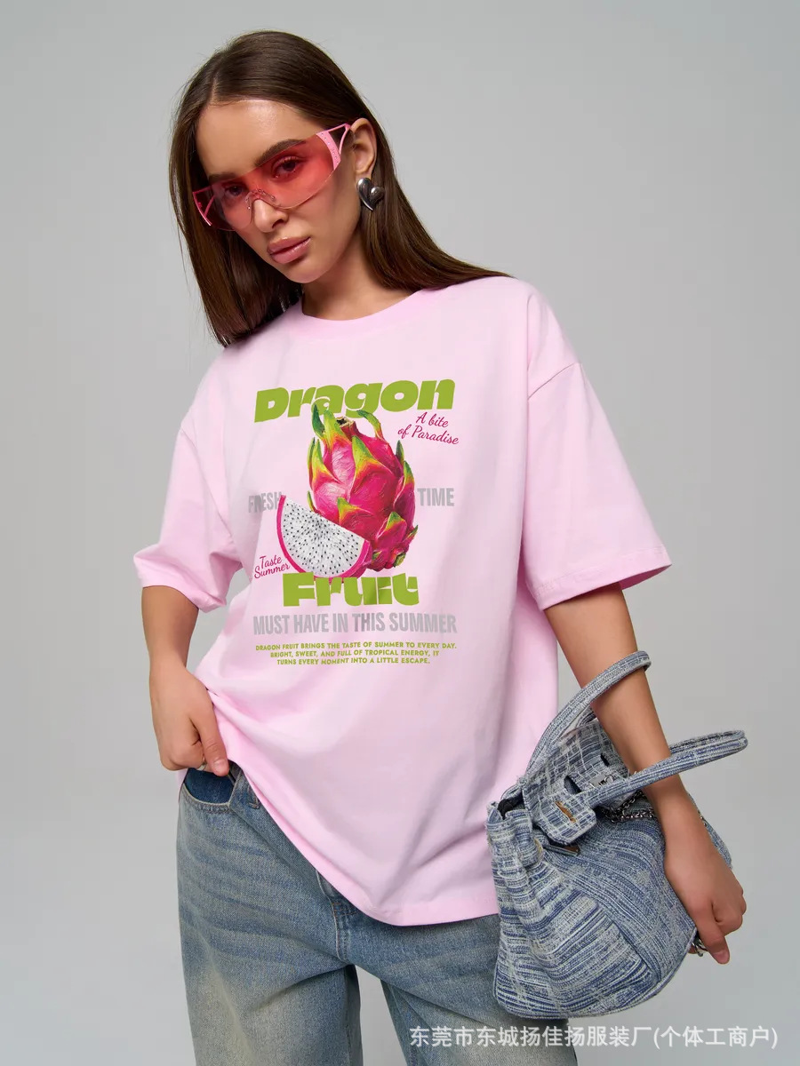 Cotton fashionable short sleeve T-shirt for leisure