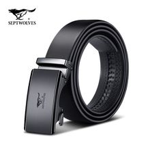 正品七匹狼男士真皮皮带新款牛皮腰带百搭高档自动商务裤带裤腰带