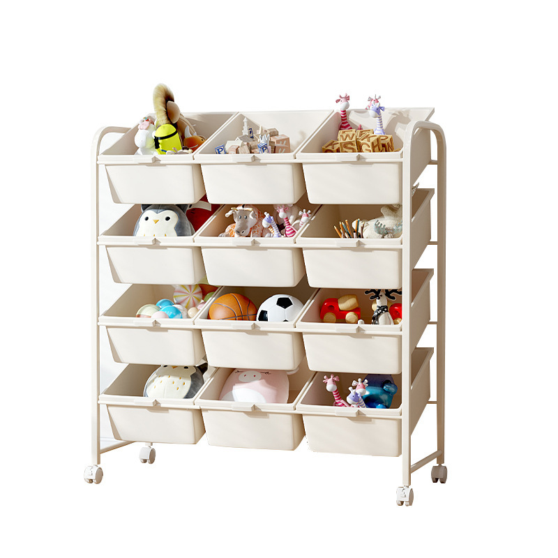 Estante de almacenamiento de juguetes para niños multicapa Estante de almacenamiento de piso móvil de gran capacidad Estante de cochecito de almacenamiento para bebés