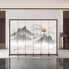 中式屏风隔断客厅办公折叠移动简约现代轻奢卧室遮挡酒店简易折屏