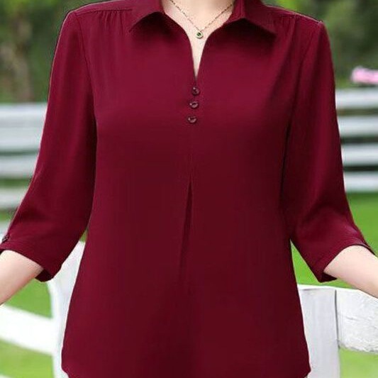 Middle-Aged and Elderly Women's Clothing, High-End, Elegant and Versatile Shirts for Women, Spring and Summer Styles for Outerwear, European and American Ladies Middle-Aged and Elderly Women's Clothing, High-End, Elegant and Versatile Shirts for Women, Spring and Summer Styles for Outerwear, European and American Ladies