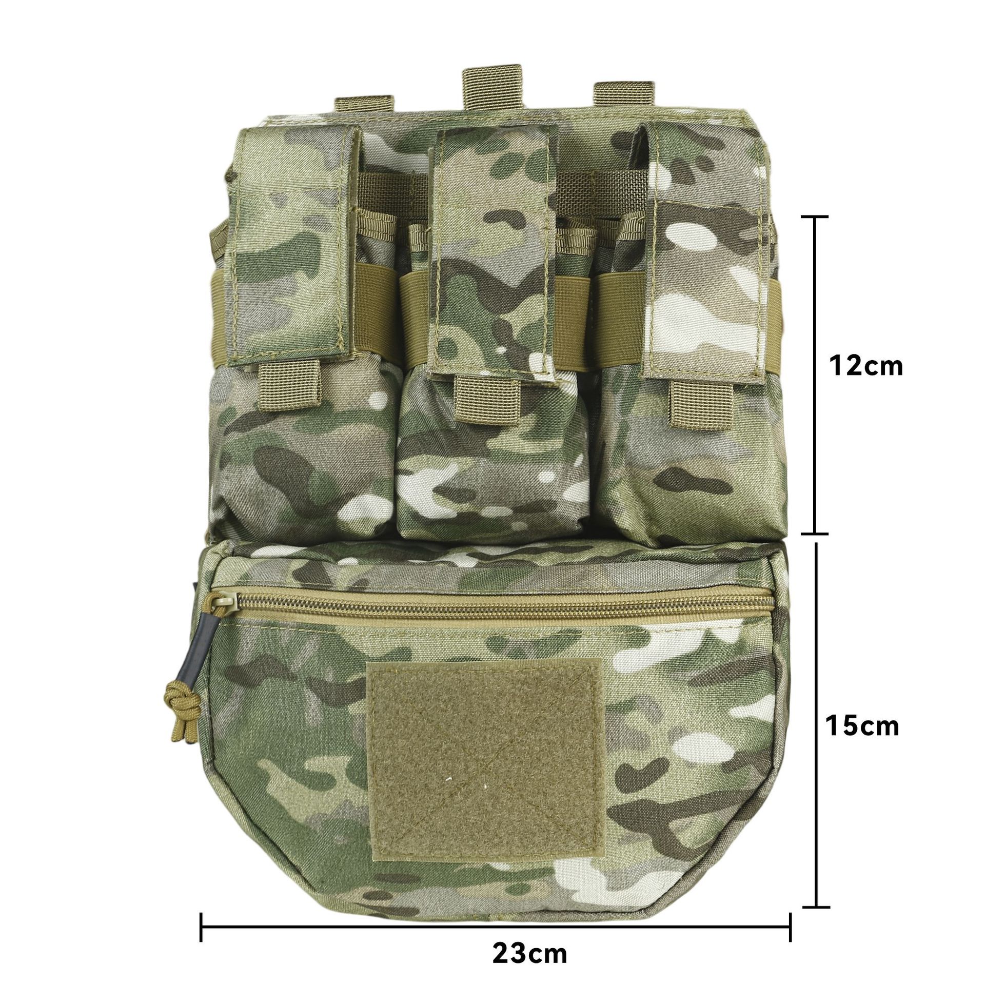 Chaleco táctico bolsa de bolsa de agua MOLLE de nylon bolsa de almacenamiento de artículos diversos multifuncional para exteriores bolsa de accesorios de chaleco de camuflaje
