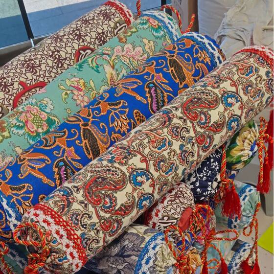 Old coarse cloth pillowcase cylindrical candy cervical spine pillowcase round neck pillow case liner cover stall factory Wormwood