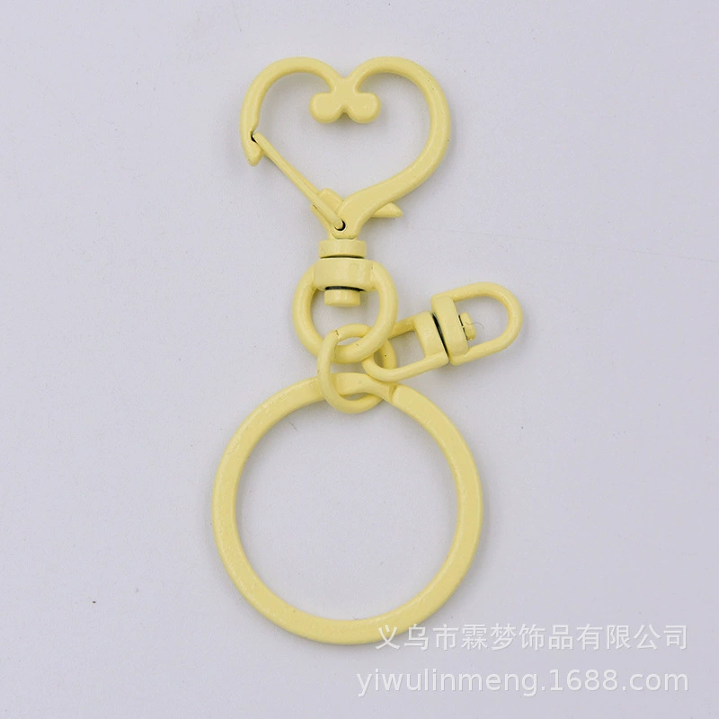 Keychain heart-shaped, set, accessory, accessories, 3 piece set, DIY