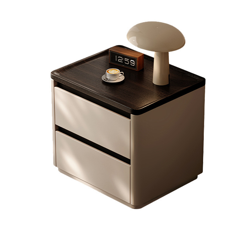 Mesita de noche de madera maciza, lujo ligero, sensación de alta gama 2024, nuevo diseño simple y moderno, dormitorio doméstico, pequeño gabinete junto a la cama