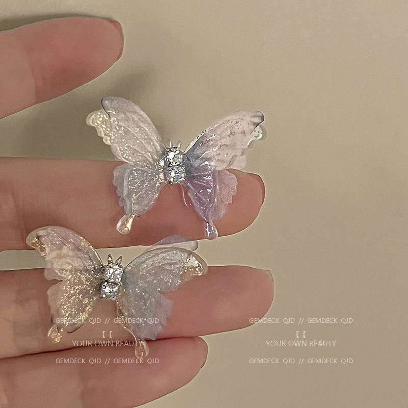 Ear Studs Classification 1 Pair Fairy Style Sweet Butterfly Zinc Alloy Ear Studs