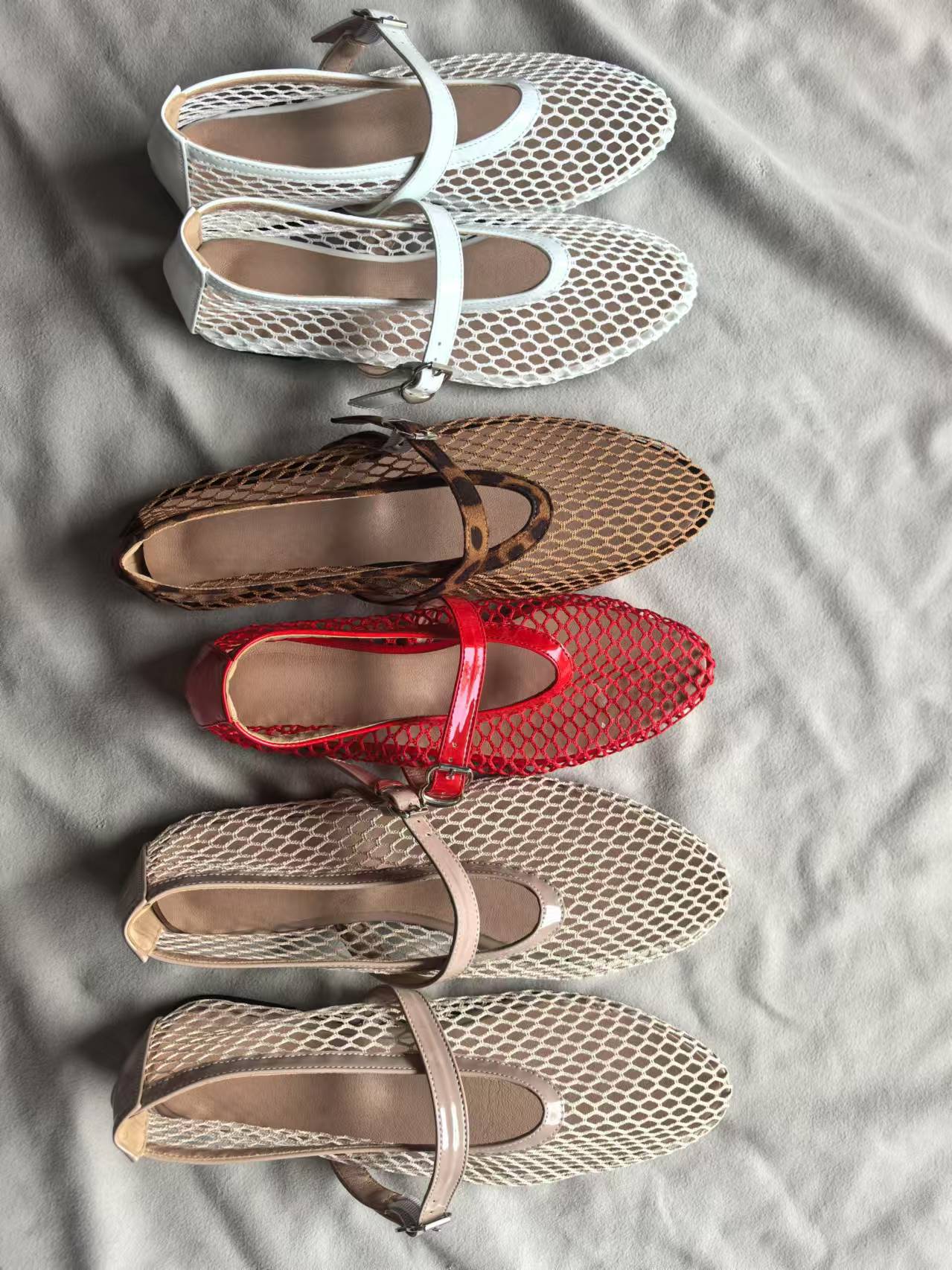 Mary Jane Women's Flat Sandals Breathable Mesh Round Toe Shoes_voghion.com