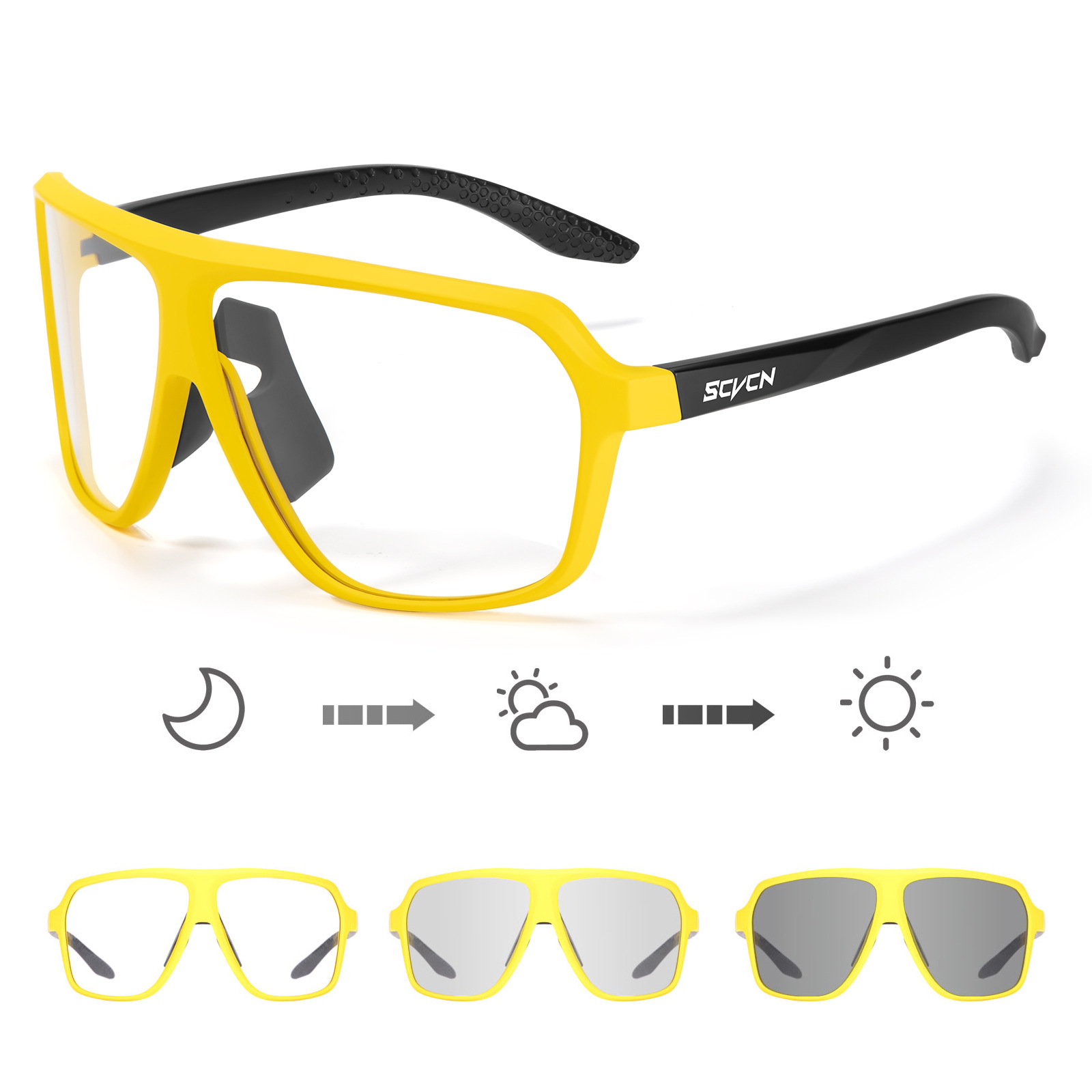 Gafas Fotocromáticas de Ciclismo de PC con Protección UV y Anti-Arena
