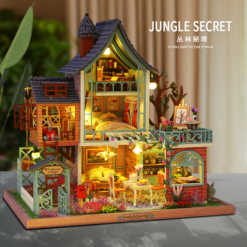Chic Star Special DIY House ES002 Jungle Secret Creative DIY Assembly Villa House Model Toy 