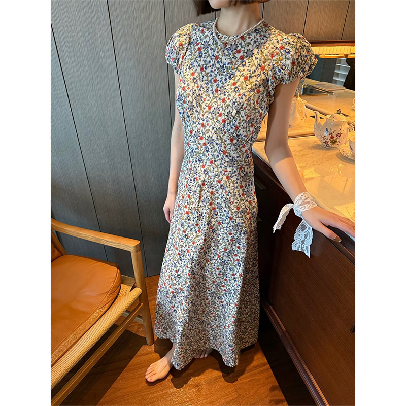 Popular Doen French Floral Puff Sleeve Dress 26 Summer Gentle Slimming Mid-Length Dress 1337 Siyuan Popular Doen French Floral Puff Sleeve Dress 26 Summer Gentle Slimming Mid-Length Dress 1337 Siyuan