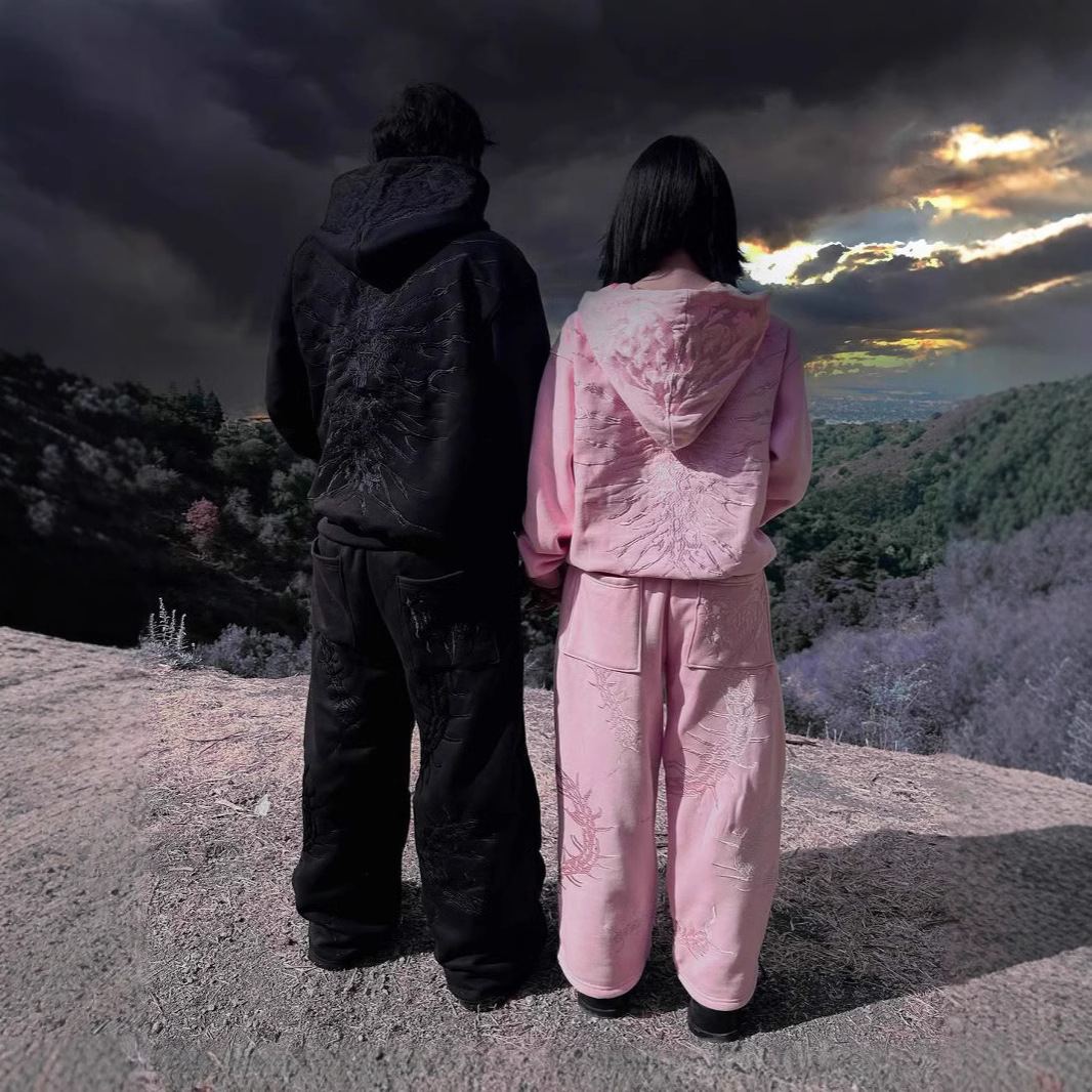 Men's Clothing Spring American Retro Y2K Washed Distressed Patch Hoodie Street Fashion Unisex Zipper Sweatshirt_voghion.com