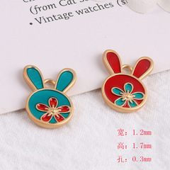 2021中國風diy 合金飾品配件兔子福字吊墜招財納福手鍊項鍊小配件