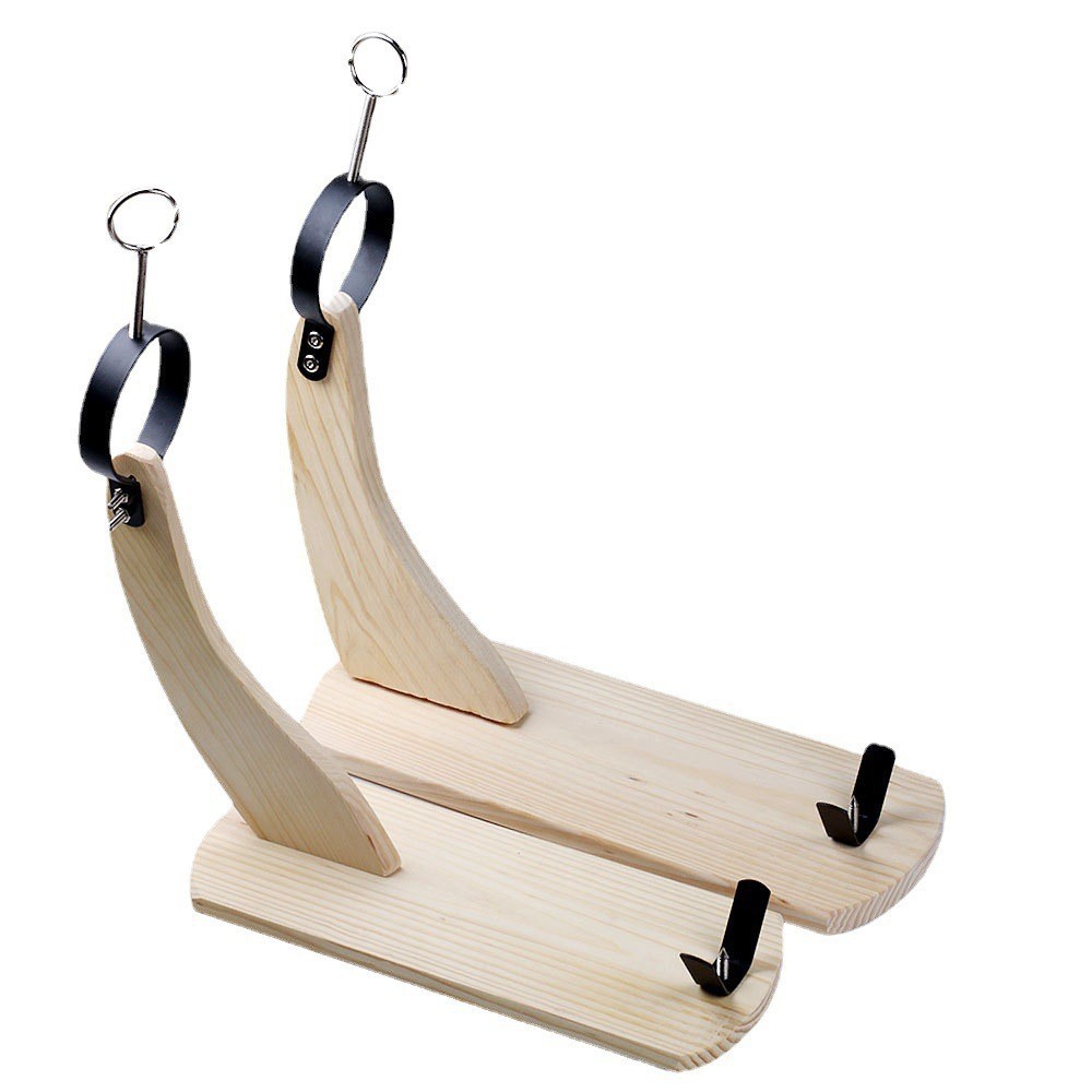 En stock Soporte de jamón español de madera maciza tamaño pequeño jamón pierna de cordero soporte de corte profesional soporte de pino estante de corte fijo