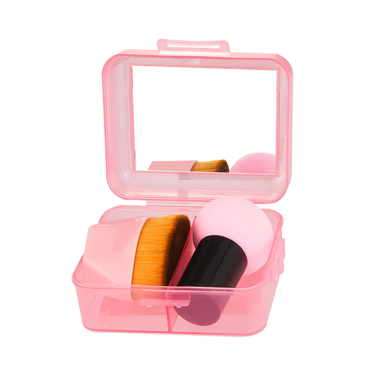 Nuevo conjunto de huevos de belleza con espejo 55 cepillo con cabeza de hongo de gota de base cepillo de huevo de belleza polvo de polvo de maquillaje