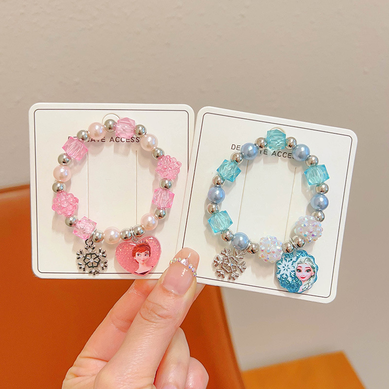 Linda niña nueva pulsera de princesa de dibujos animados niños Anna Aisha colgante pulsera cadena de joyería para niñas de nicho