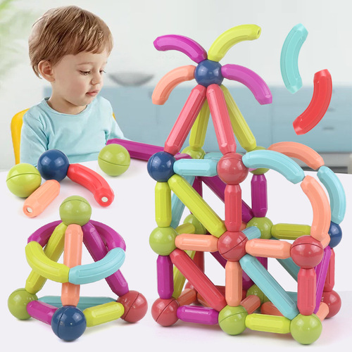 Cross-border ever-changing magnetic sticks for young children building blocks assembling educational baby early education magnets 3-year-old boys and 5 girls toys